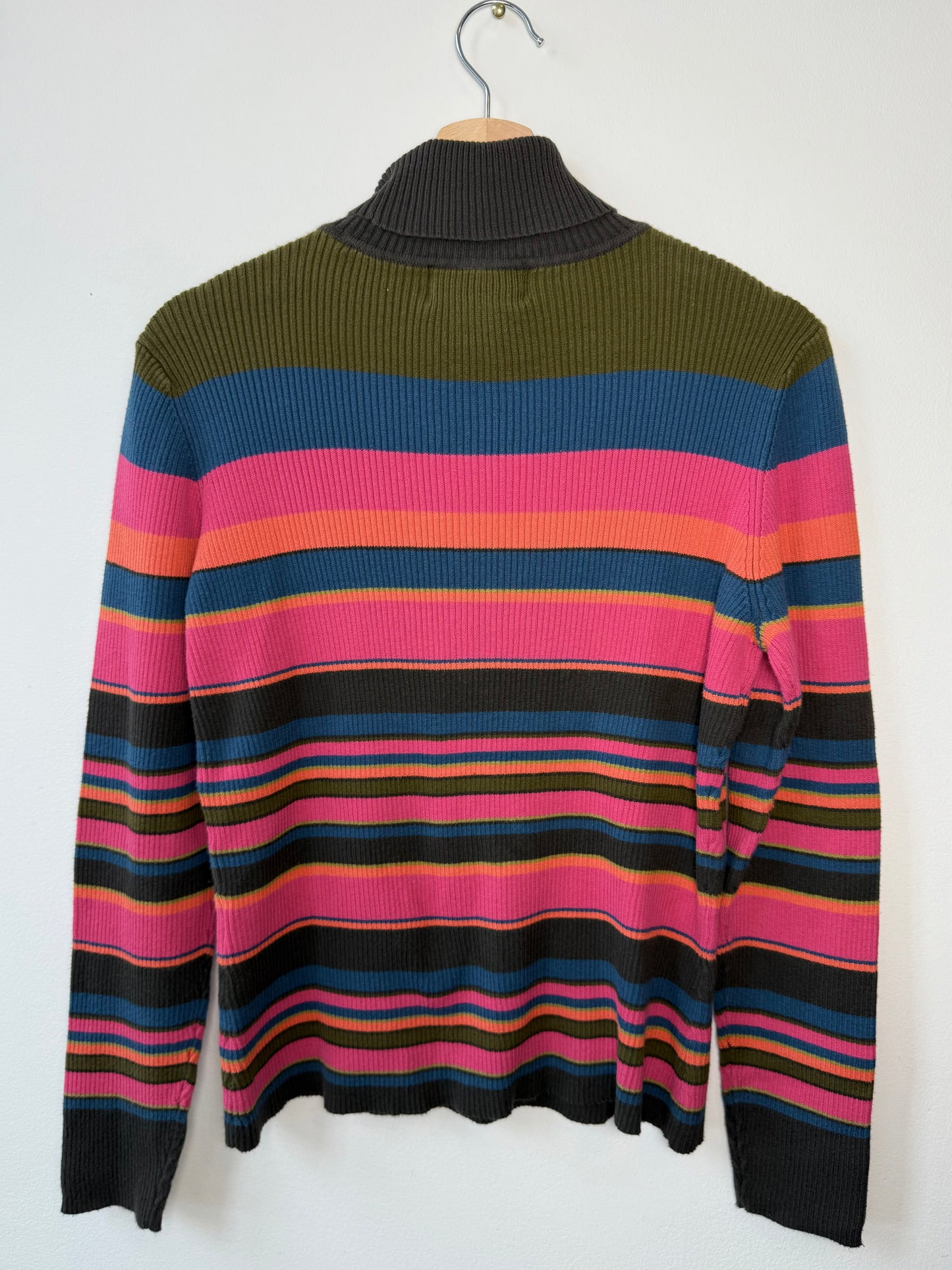 Vintage Casual Corner Women's Multicolored Striped Sweater