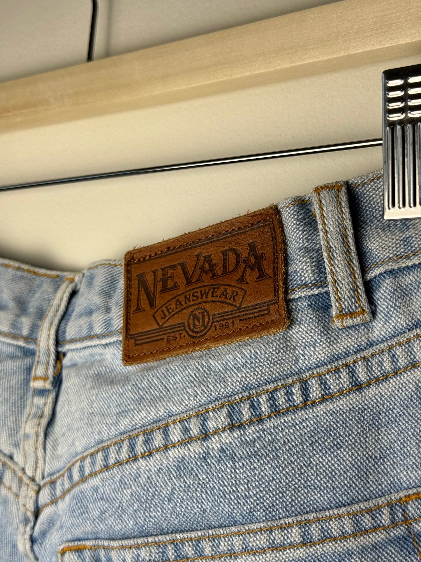 Vintage NEVADA Women's Light Blue High-Waisted Denim Jeans