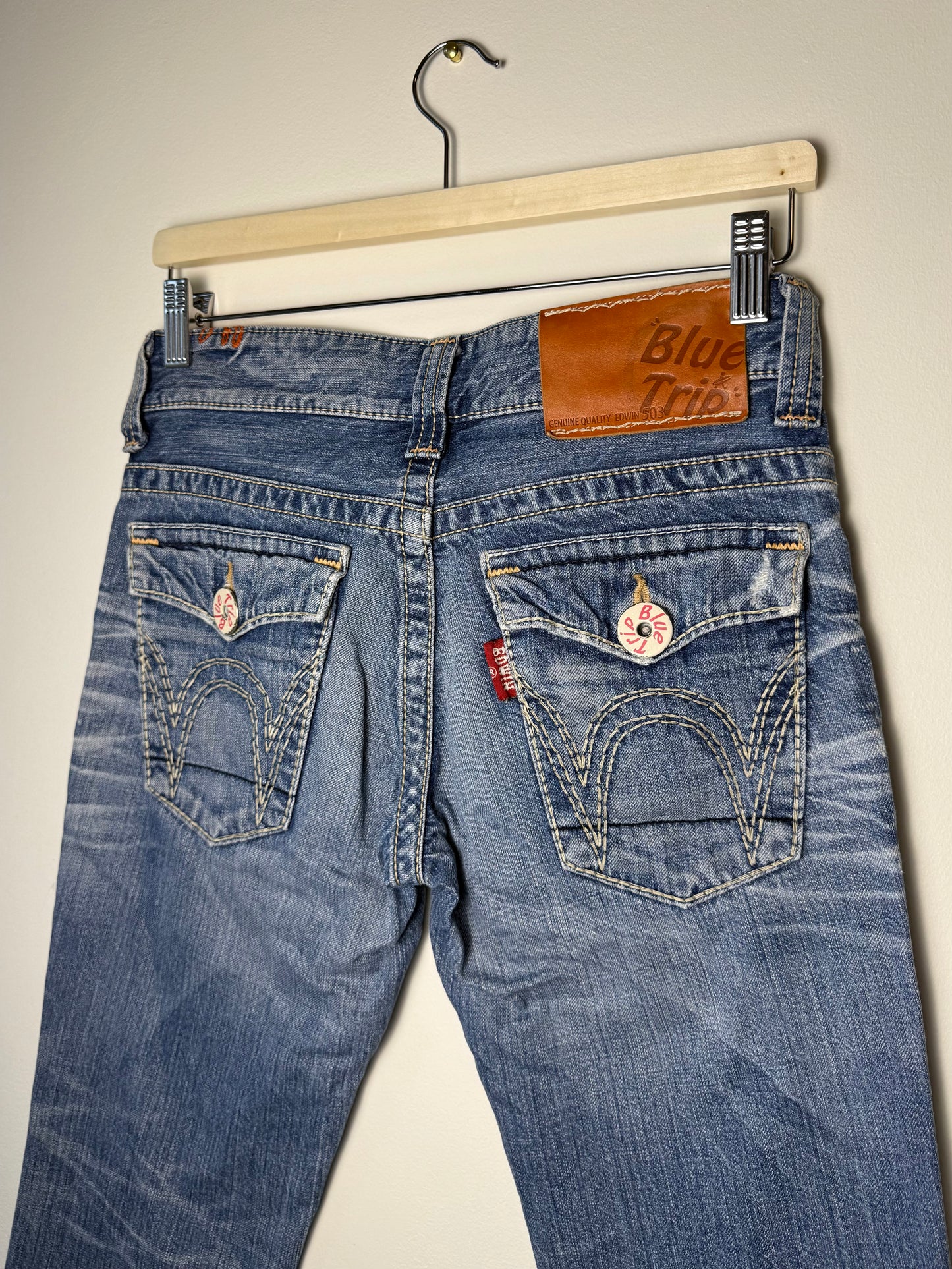 Y2K EDWIN Blue Trip Women's Light Blue Jeans