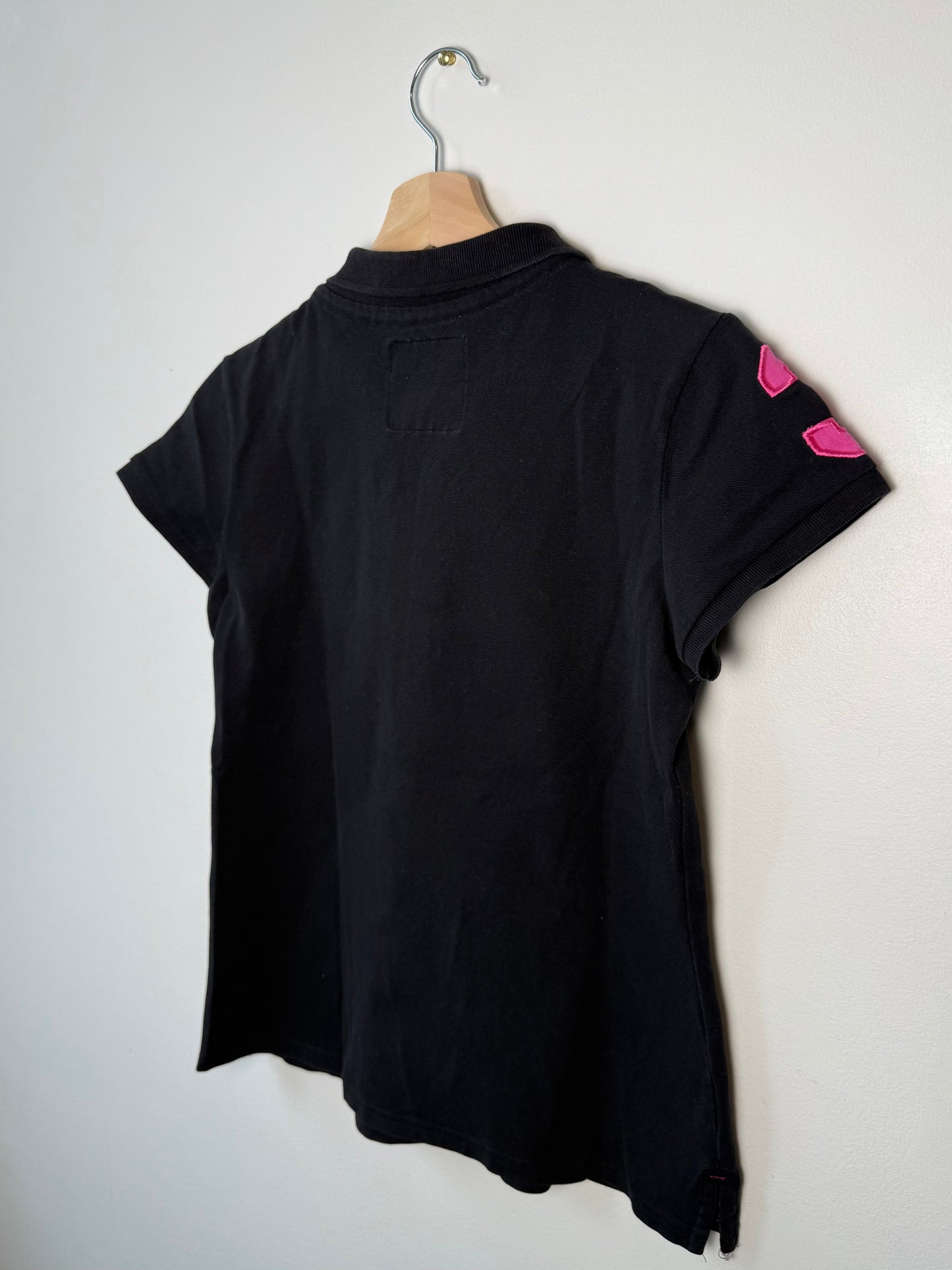 U.S. POLO ASSN. Women's Black Short-Sleeve Polo Shirt