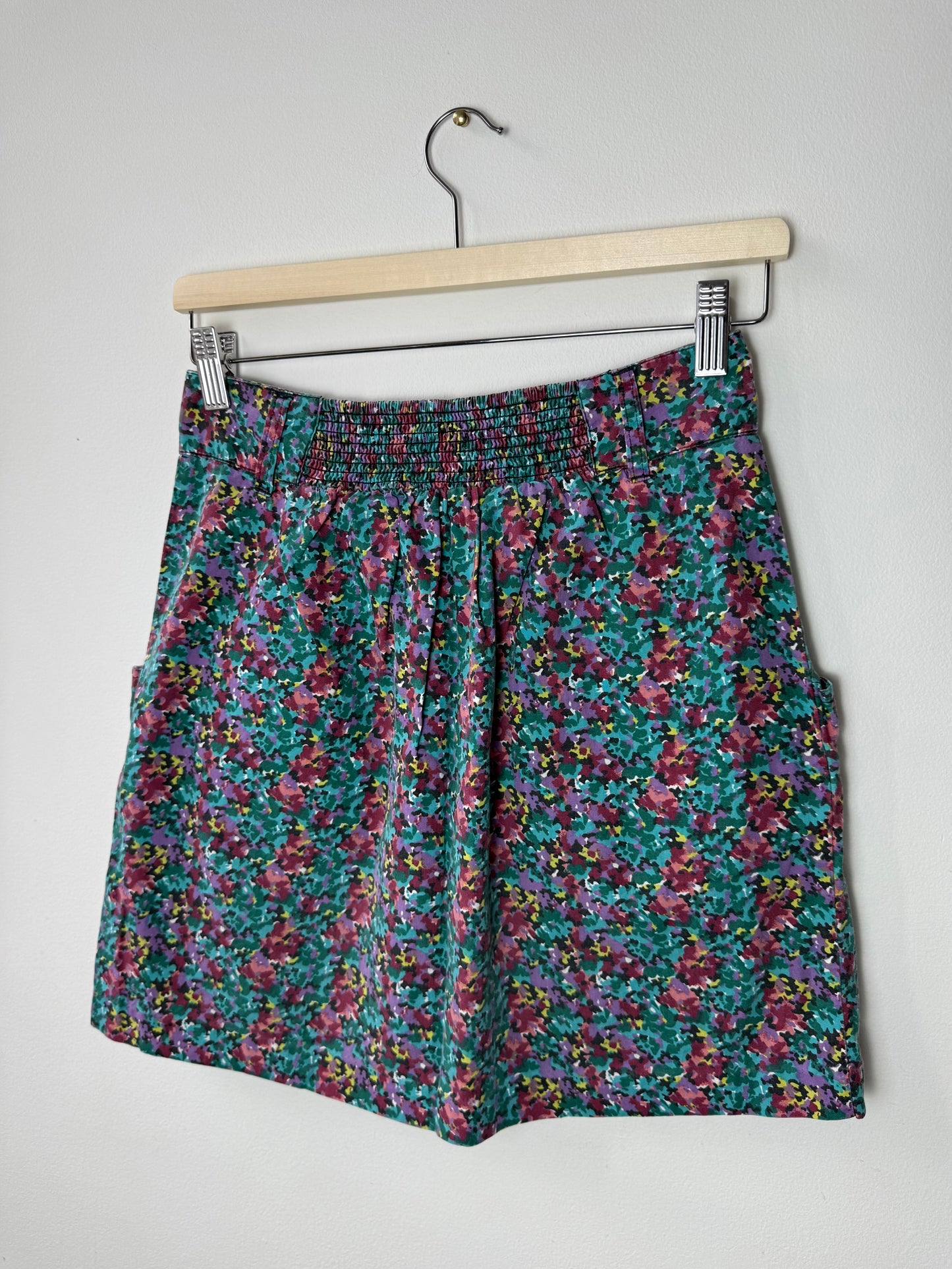 Vintage COOPERATIVE Women's Floral Patterned Skirt with Buttons