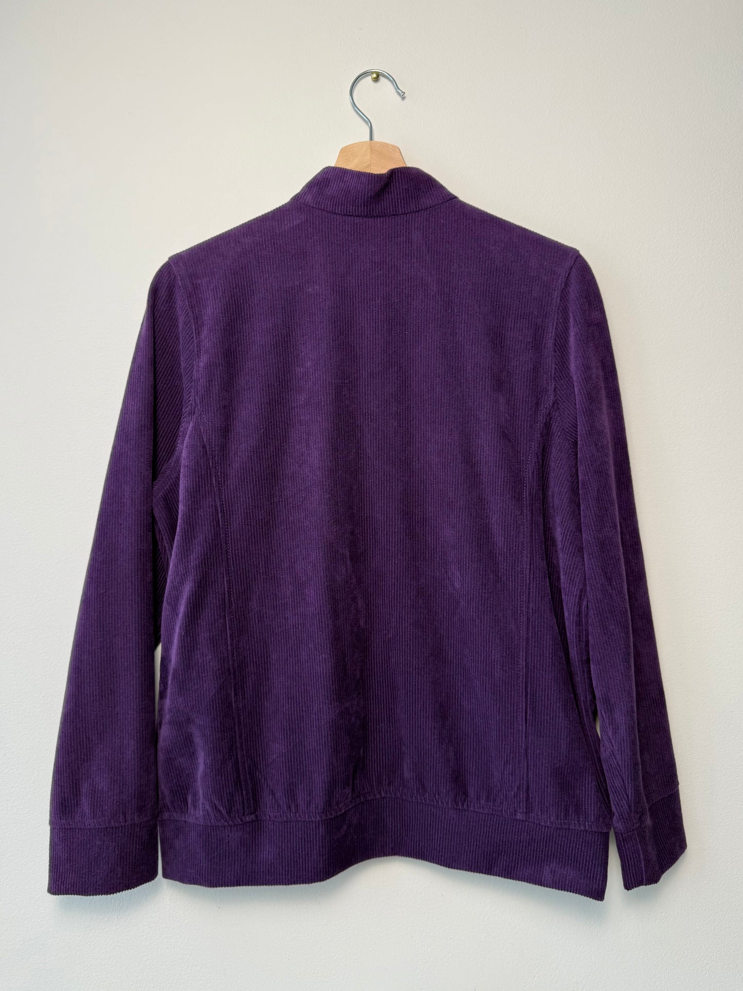 Vintage Allison Daley Women's Purple Corduroy Zip-up Jacket