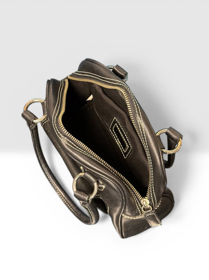 Vintage Danier Genuine Leather Black Handbag