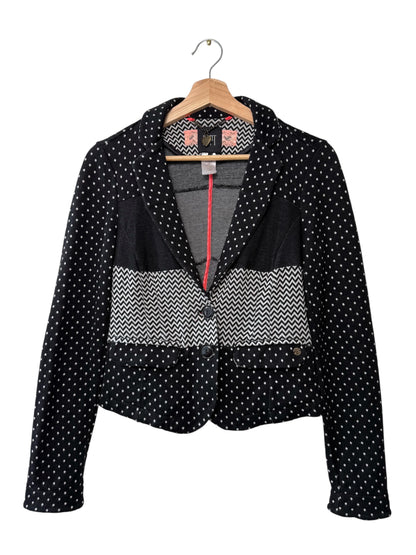 Y2K DEPT Women's Black & White Polka Dots Blazer/Jacket