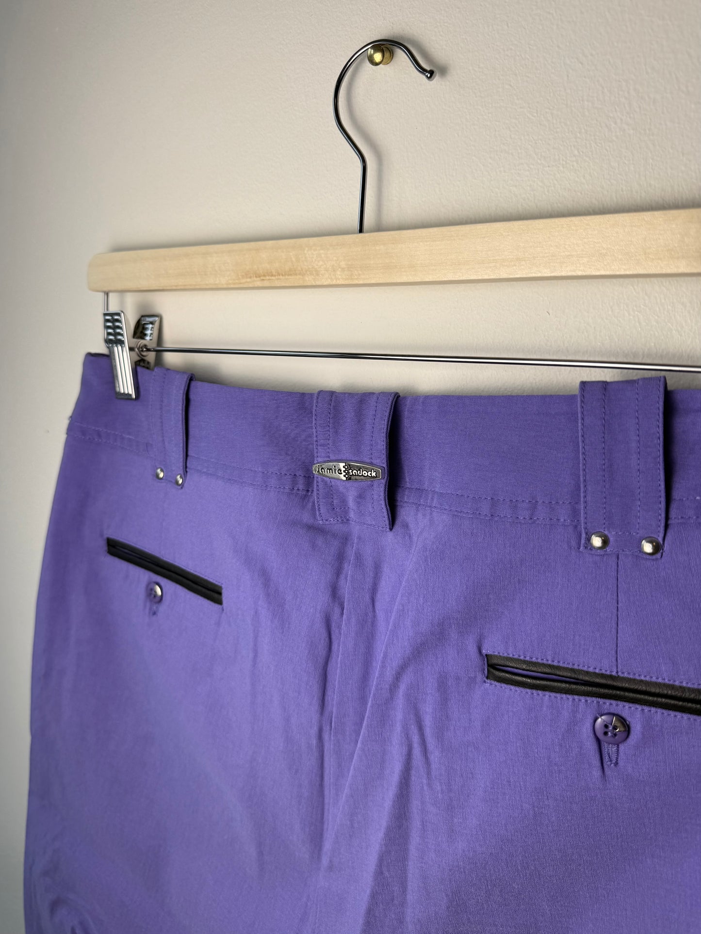 Y2K Jamie Sadock Women's Purple Stretchy Shorts