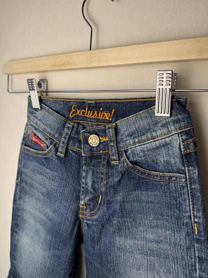 Y2K Kids' Flare Jeans with Butterfly Embroidery