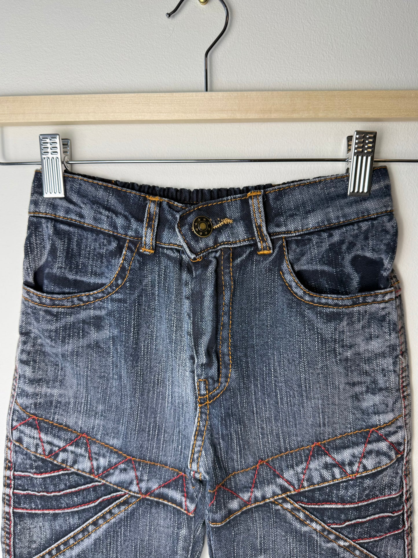 Y2K South Pole Boy's Black Jeans with Embroidery