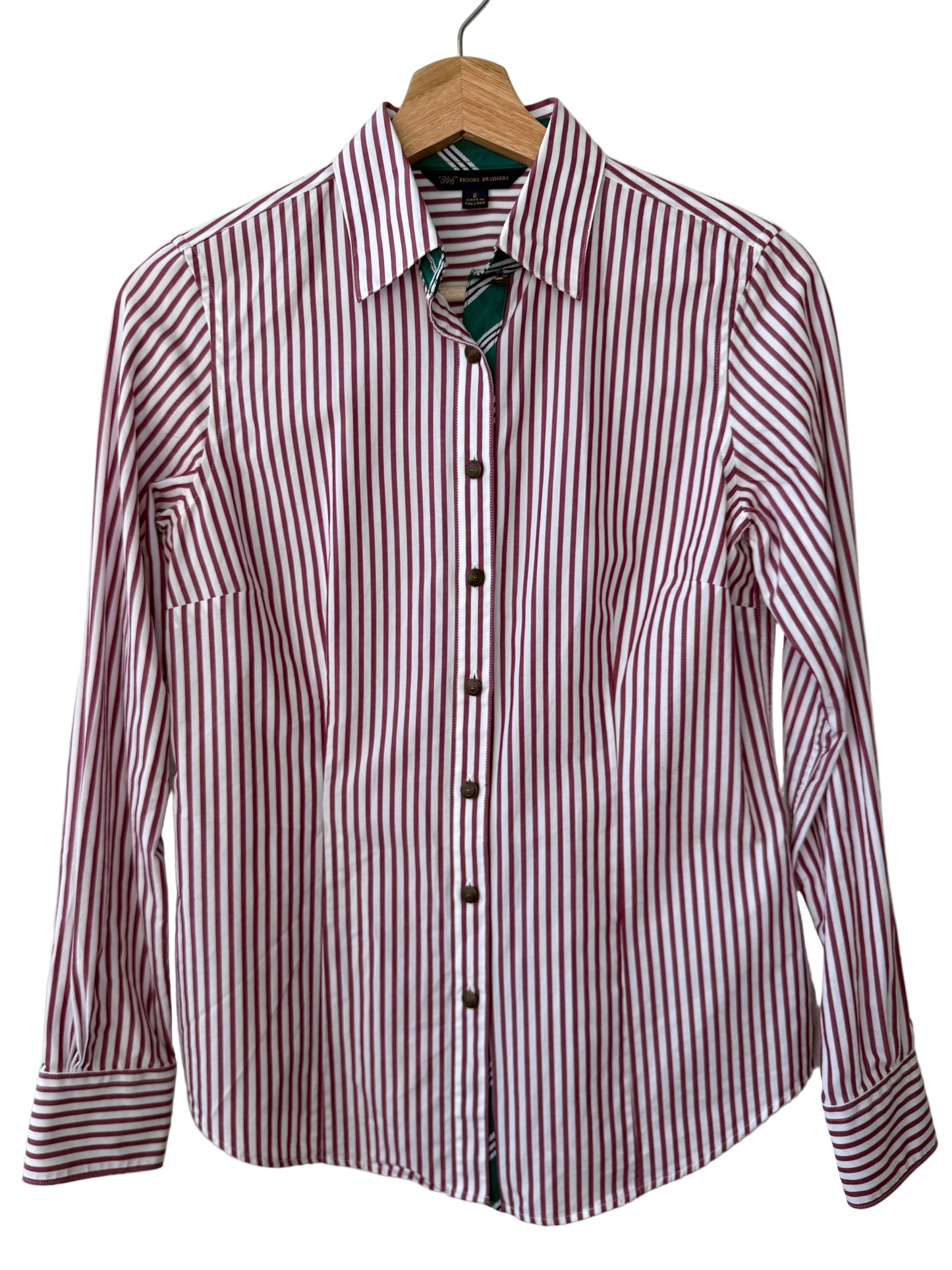 Brooks Brothers Women's Pink Striped Shirt