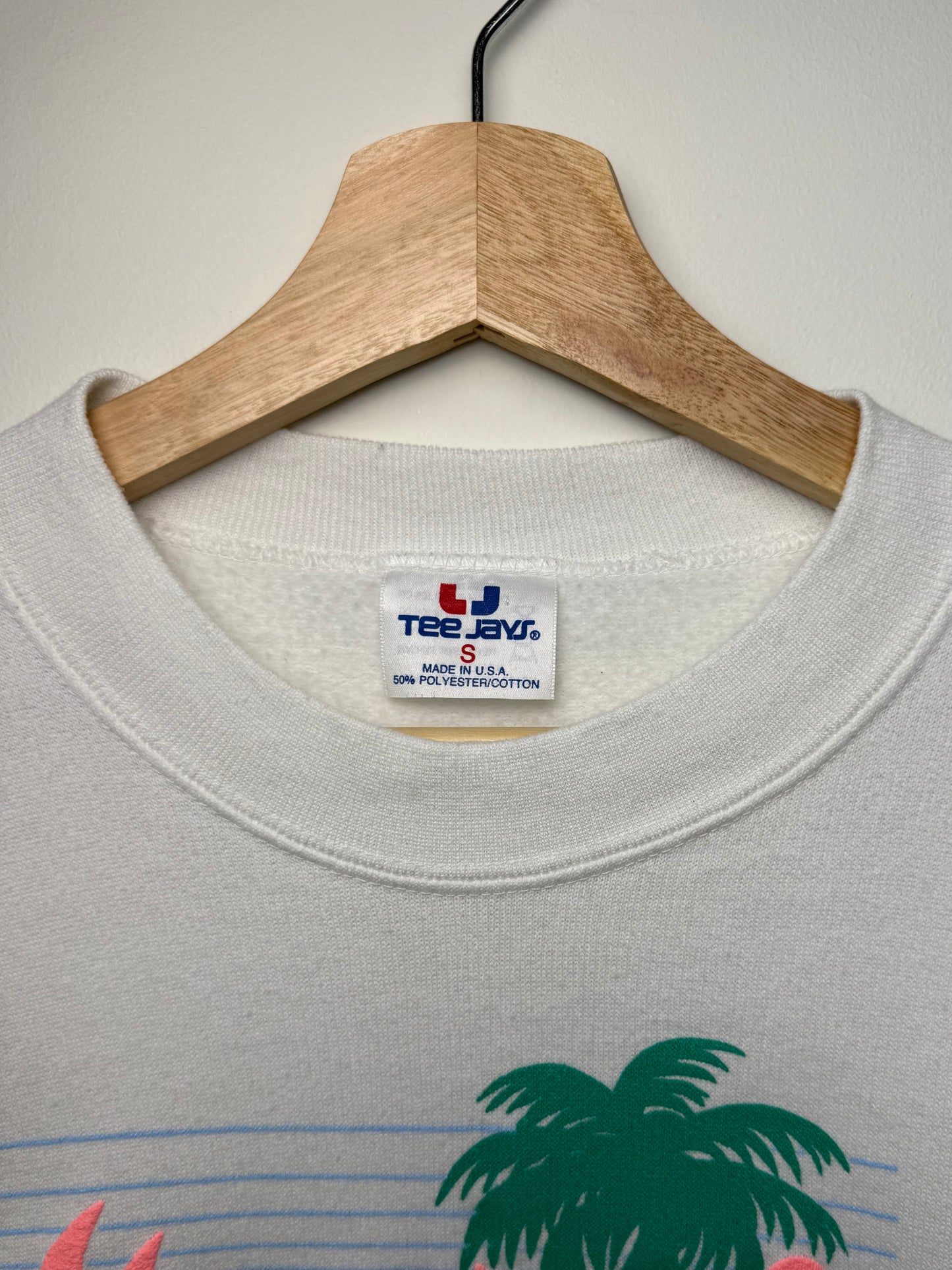 Vintage Women's Hawaii Graphic White Crewneck Sweatshirt