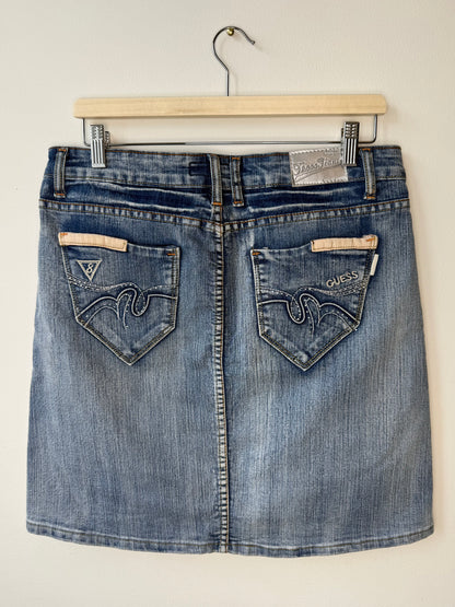 Y2K t2000 Women's Light Wash Denim Skirt