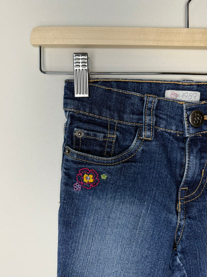 EST 1989 PLACE Girl's Blue Denim Shorts with Embroidery