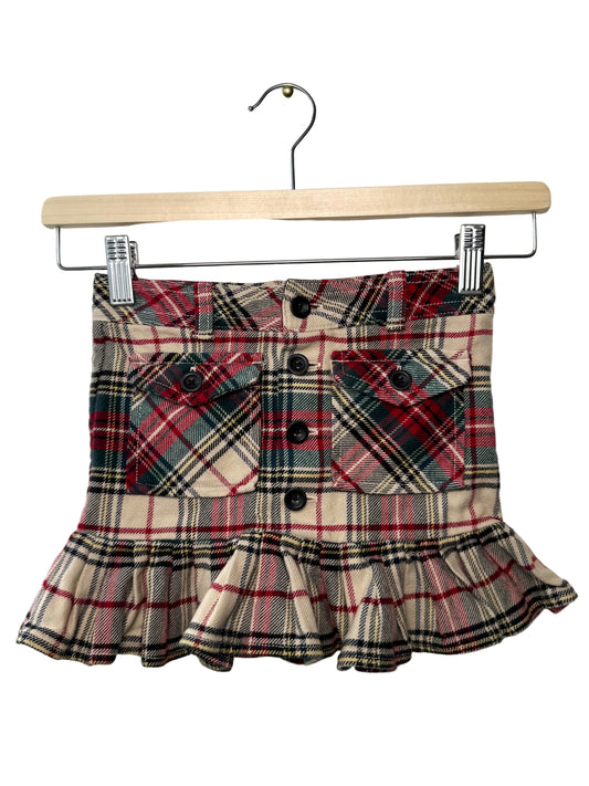 Ralph Lauren Girls' Red & Ivory Plaid Skirt