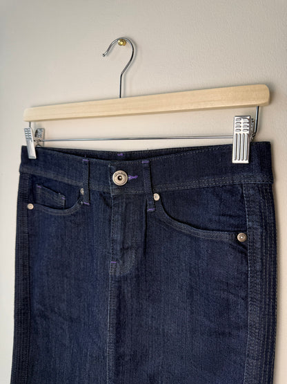 Y2K Seductions Women's Dark Wash Denim Pencil Skirt