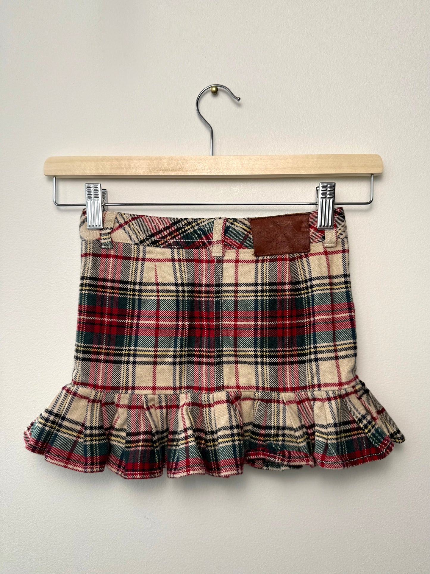 Ralph Lauren Girls' Red & Ivory Plaid Skirt