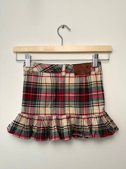 Ralph Lauren Girls' Red & Ivory Plaid Skirt