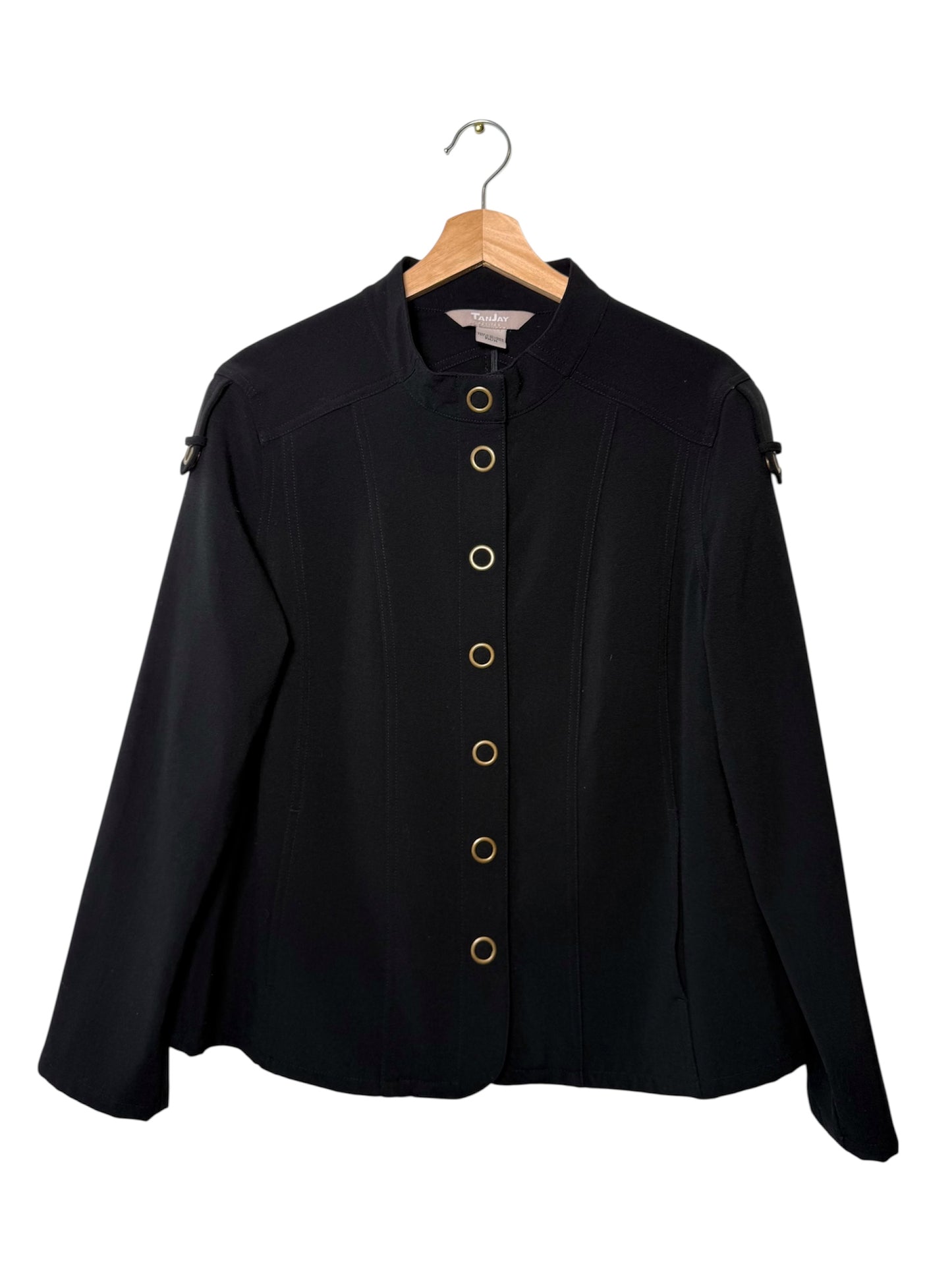 Y2K TANJAY Women's Black Button-Down Jacket