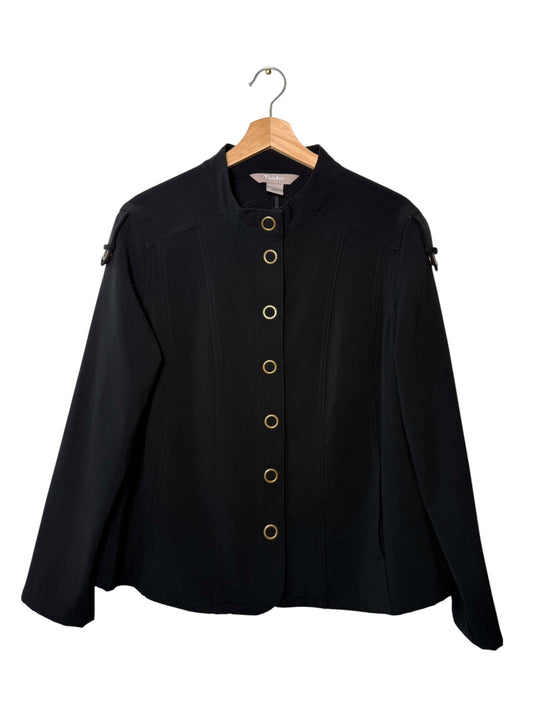 Y2K TANJAY Women's Black Button-Down Jacket