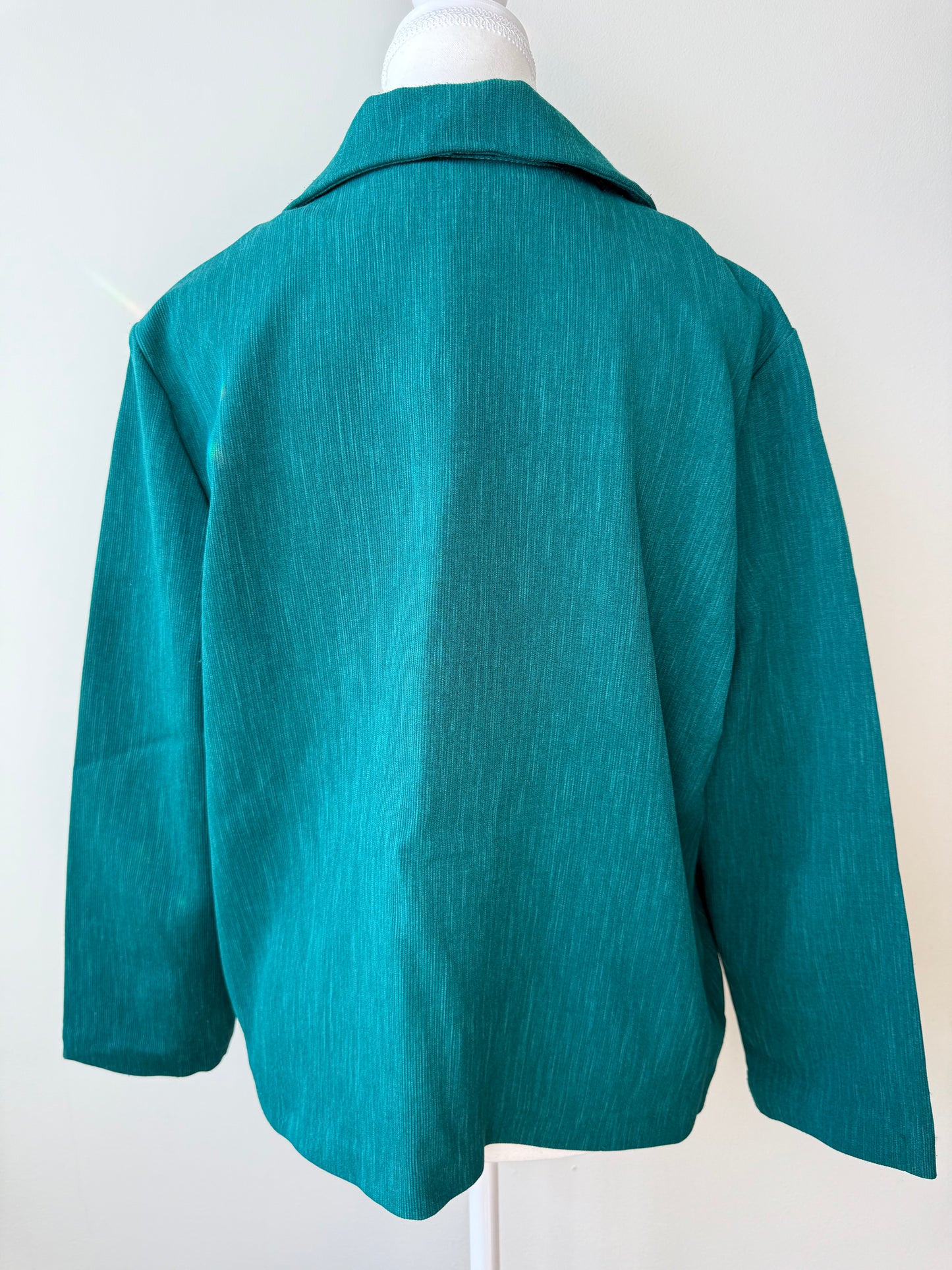 Vintage Mr. Max Women's Teal Blouse/Jacket