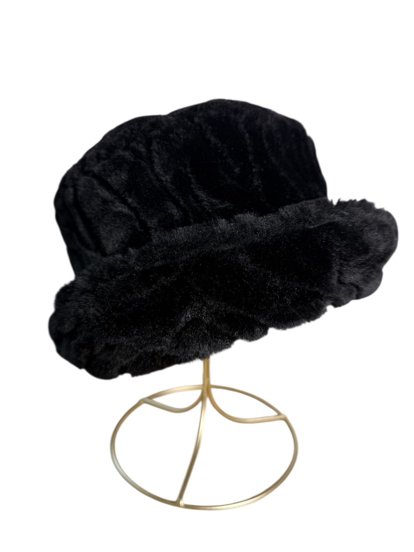 Work Rection Women's Black Faux Fur Winter Hat