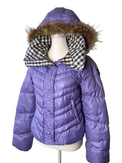 Y2K Torino Lamborghini Girls' Lavender Down Puffer Jacket