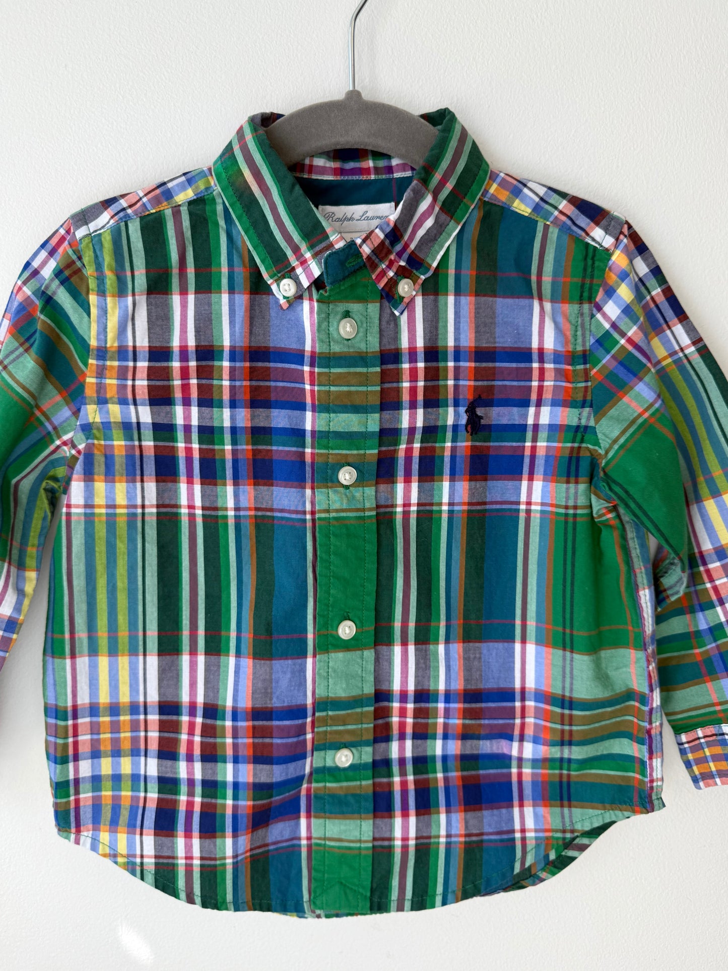 Ralph Lauren Boy's Green Plaid Shirt