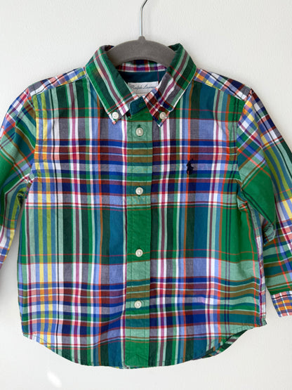 Ralph Lauren Boy's Green Plaid Shirt