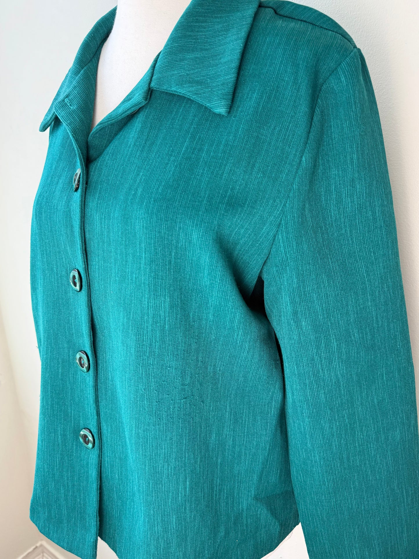 Vintage Mr. Max Women's Teal Blouse/Jacket