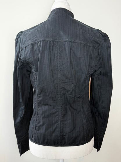 Y2K Women's Gap Black Striped Victorian-Inspired Fitted Jacket