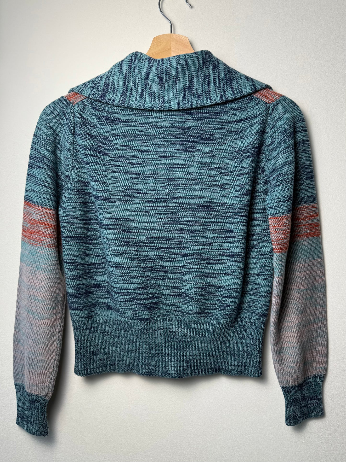 Vintage Andy’s Juniors Women's/Kids' Embroidered Beach & Sunset Zip-Up Cardigan