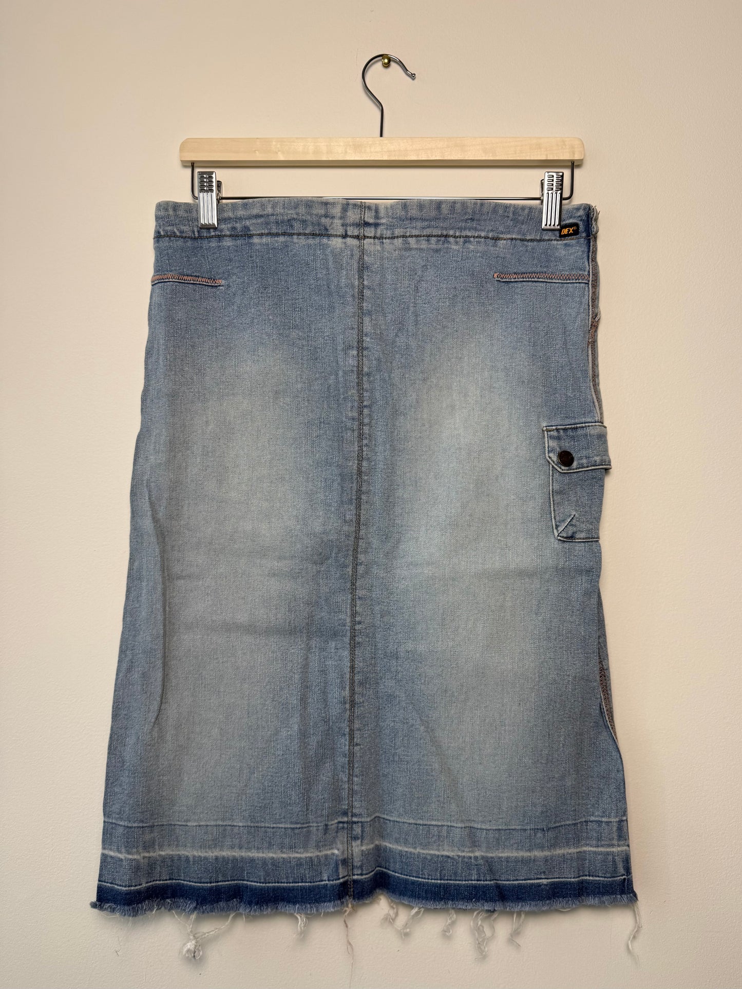 Y2K DEX Women's Stretchy Light Blue Denim Skirt