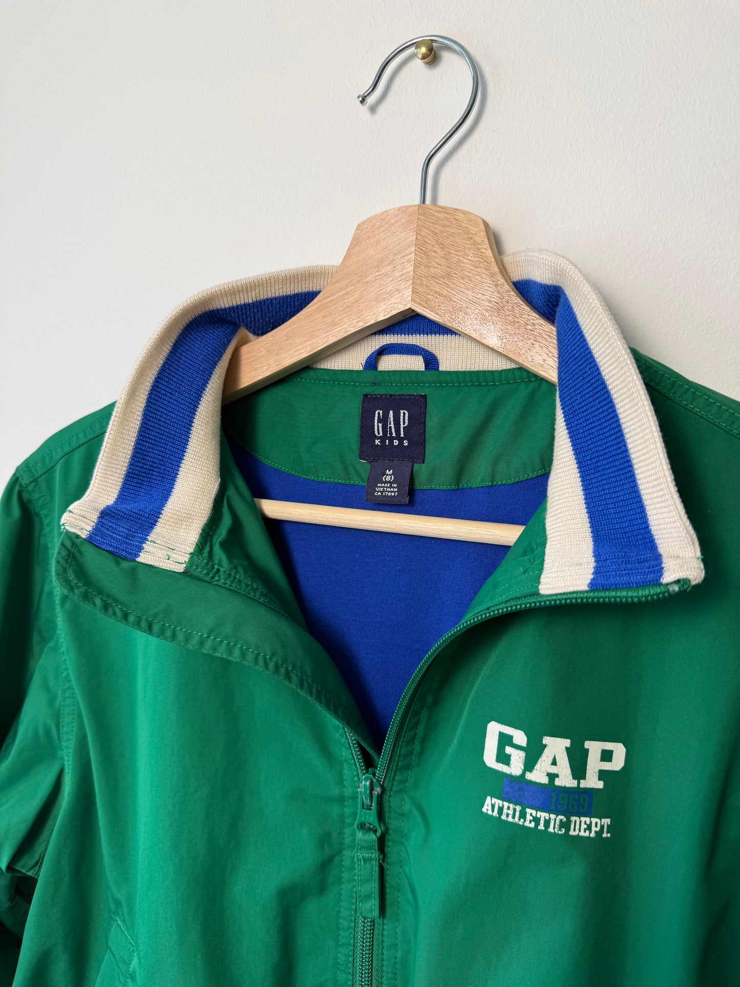 Y2K GAP Kids' Athletic Dept. Green Full Zip-up Track Jacket