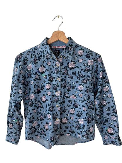 Vintage Red Rover Kids' Floral Patterned Shirt