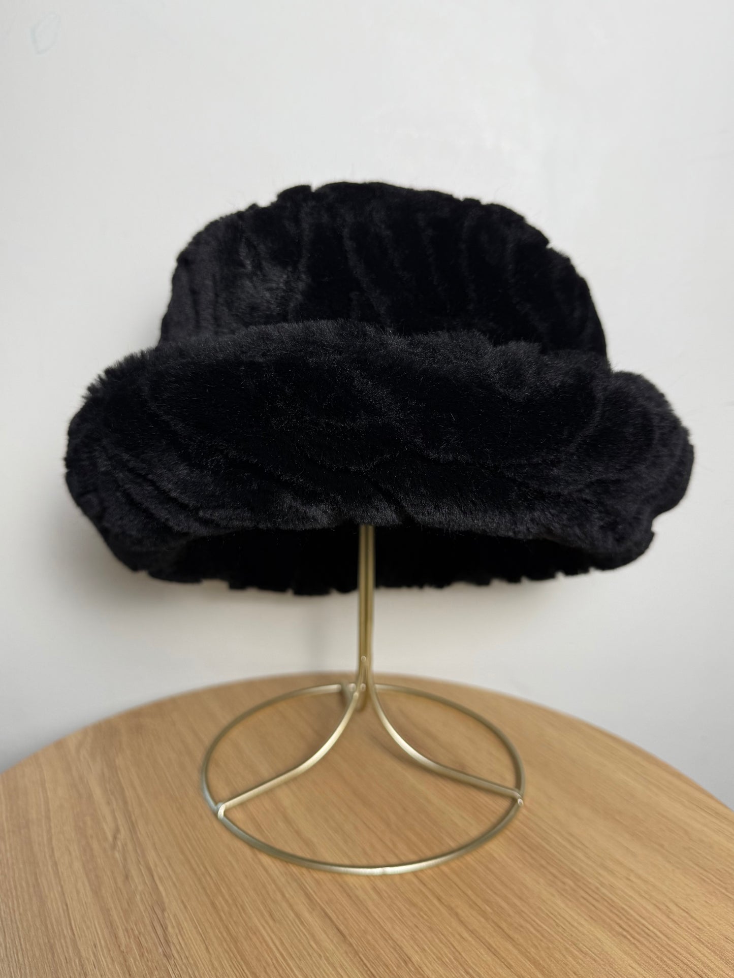 Work Rection Women's Black Faux Fur Winter Hat