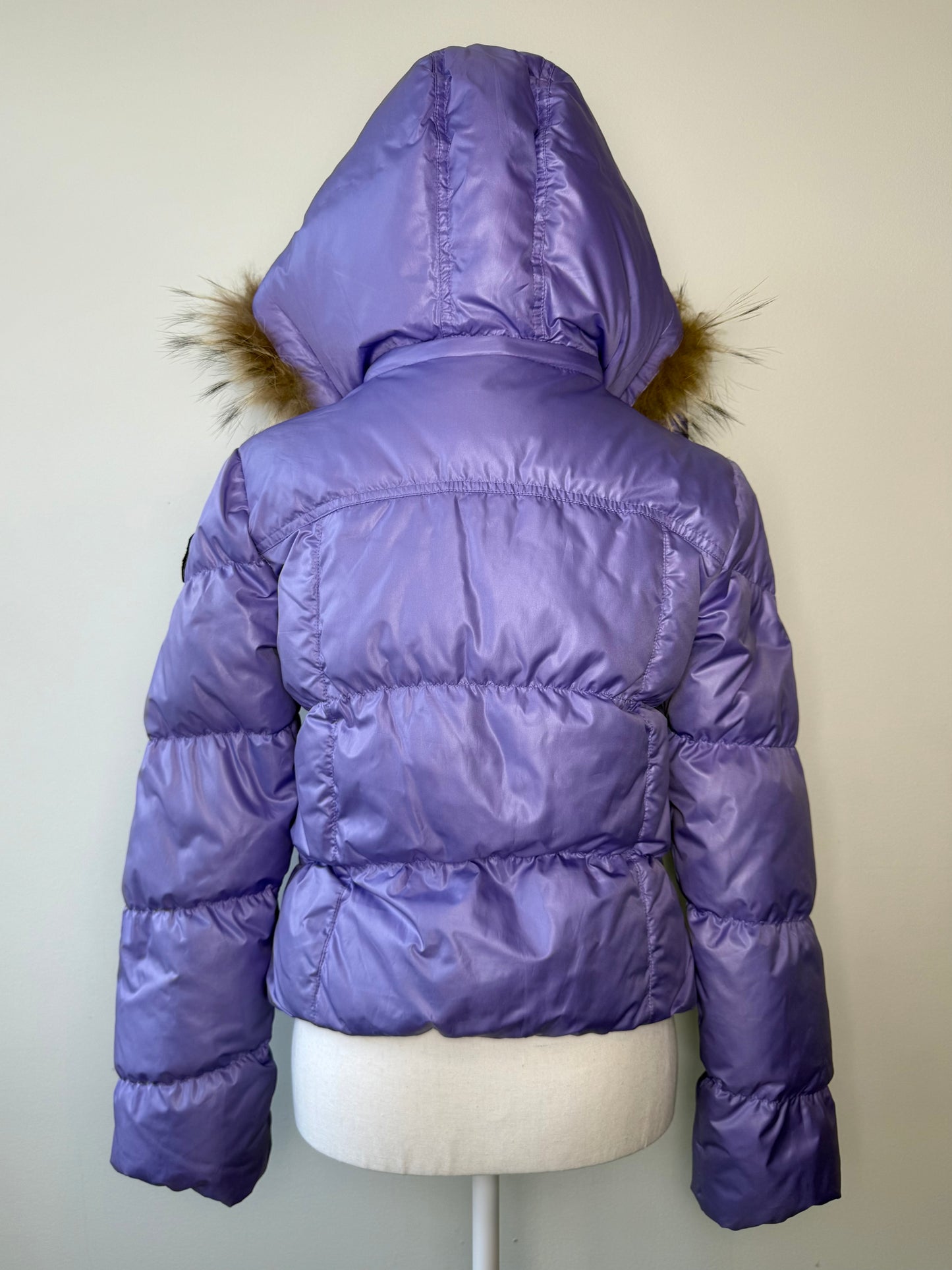 Y2K Torino Lamborghini Girls' Lavender Down Puffer Jacket