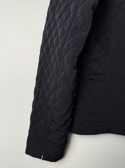 Y2K Sport Haley Women's Black Quilted Jacket with Rhinestone Zipper