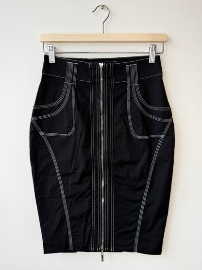 Bebe Women's Black Midi Pencil Skirt