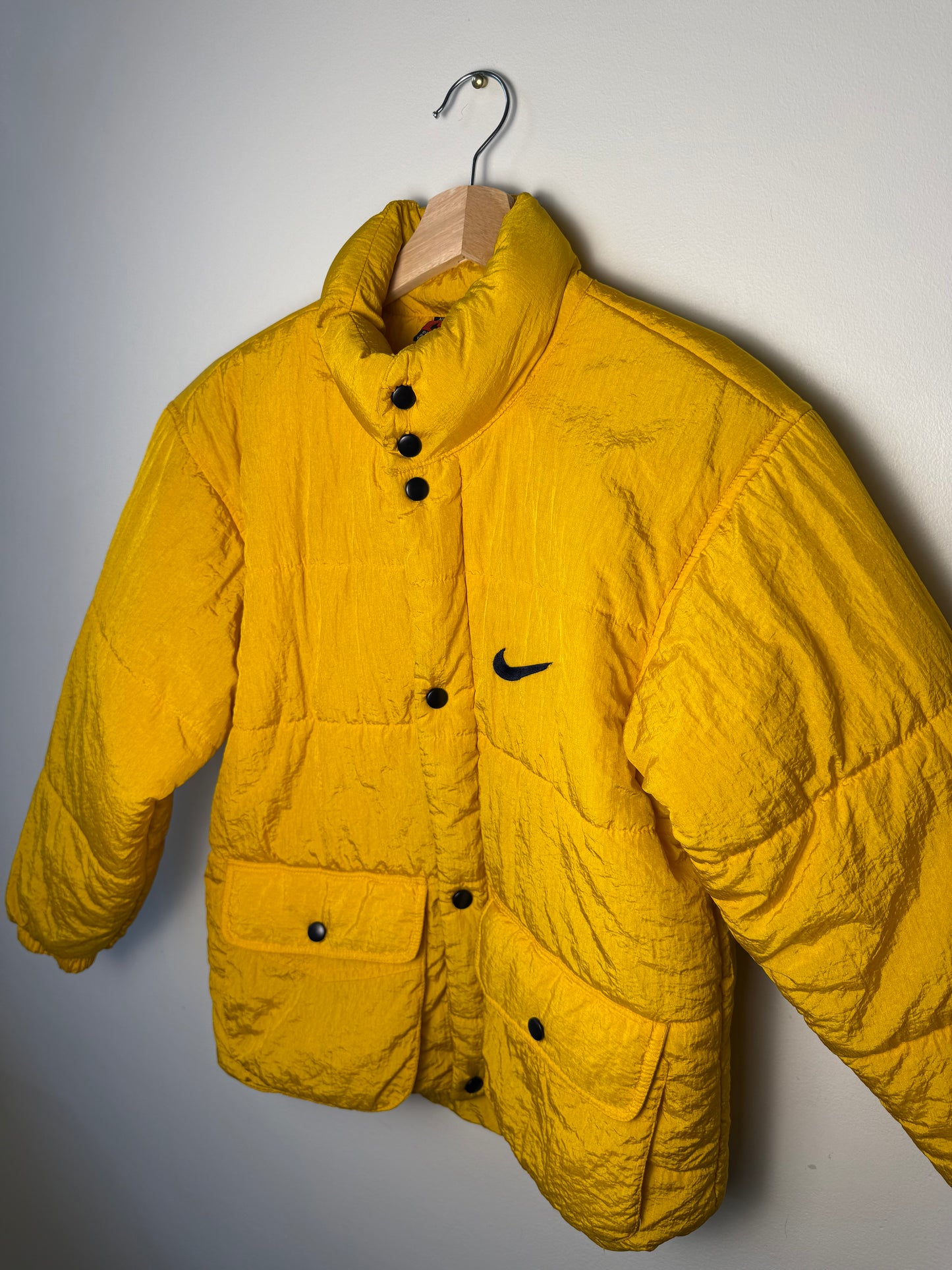 Vintage Nike Premier Women's Yellow Puffer Jacket