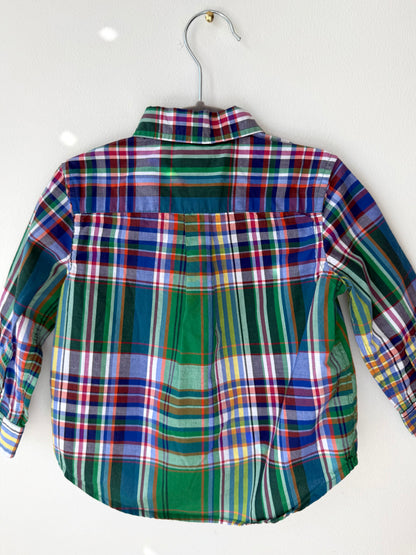 Ralph Lauren Boy's Green Plaid Shirt