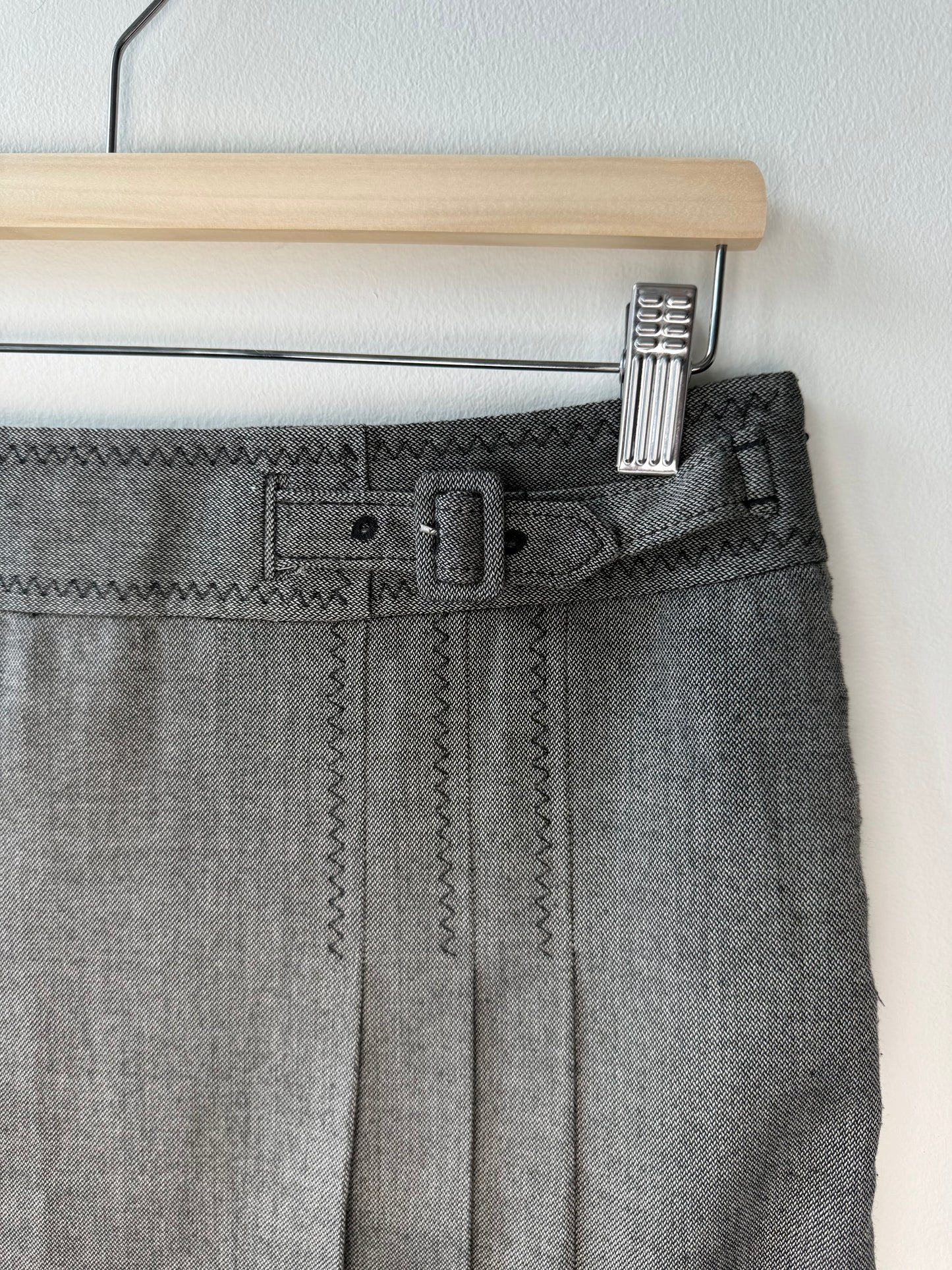 Vintage Ann Taylor Loft Women's Gray Pleated Skirt