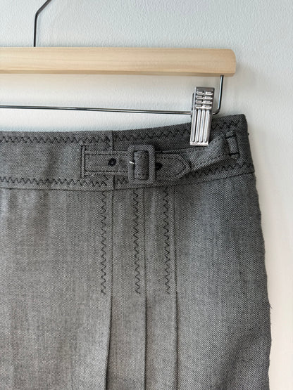 Vintage Ann Taylor Loft Women's Gray Pleated Skirt