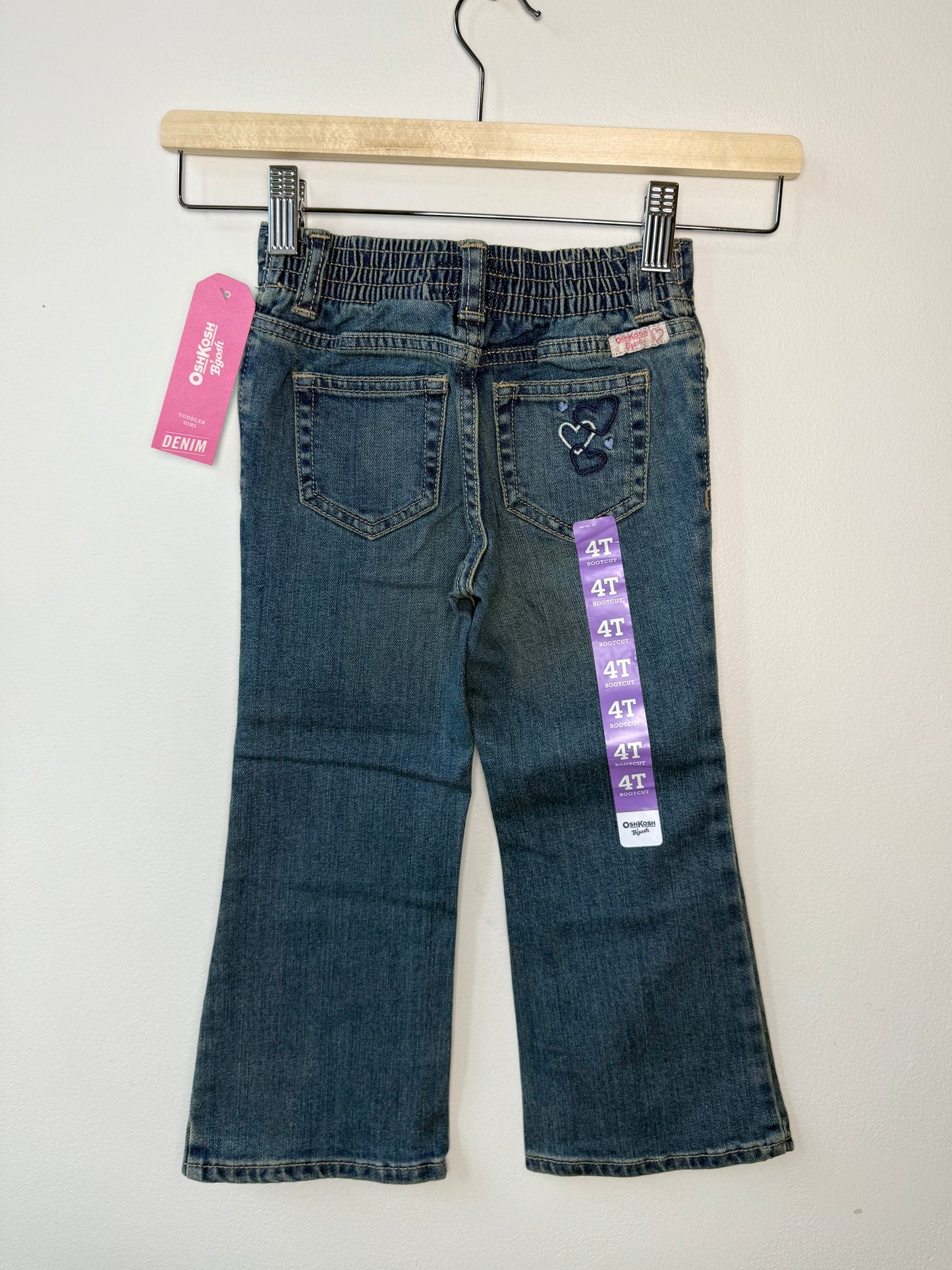 Unworn Oshkosh Girls' Blue Denim with Heart Embroidery