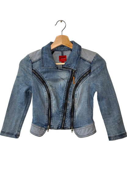 VERO MODA JEANS Kids' Blue Biker Denim Jacket