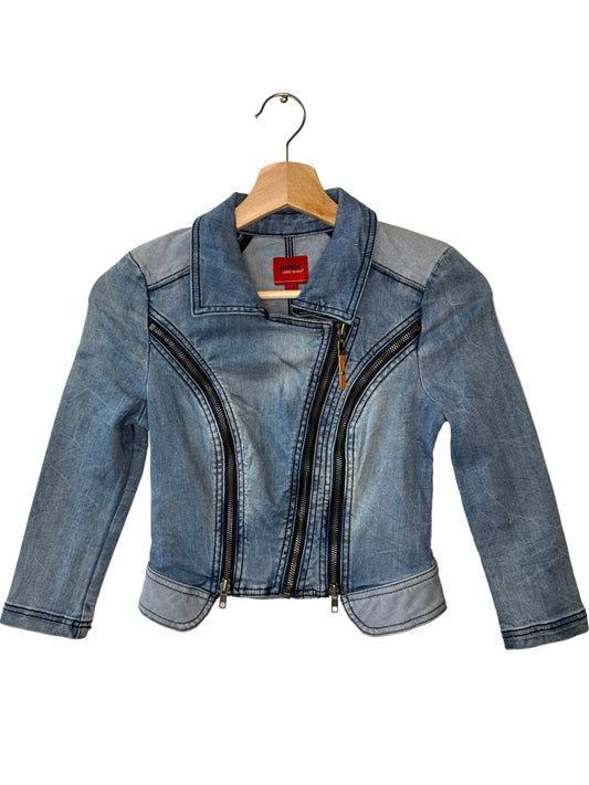 VERO MODA JEANS Kids' Blue Biker Denim Jacket