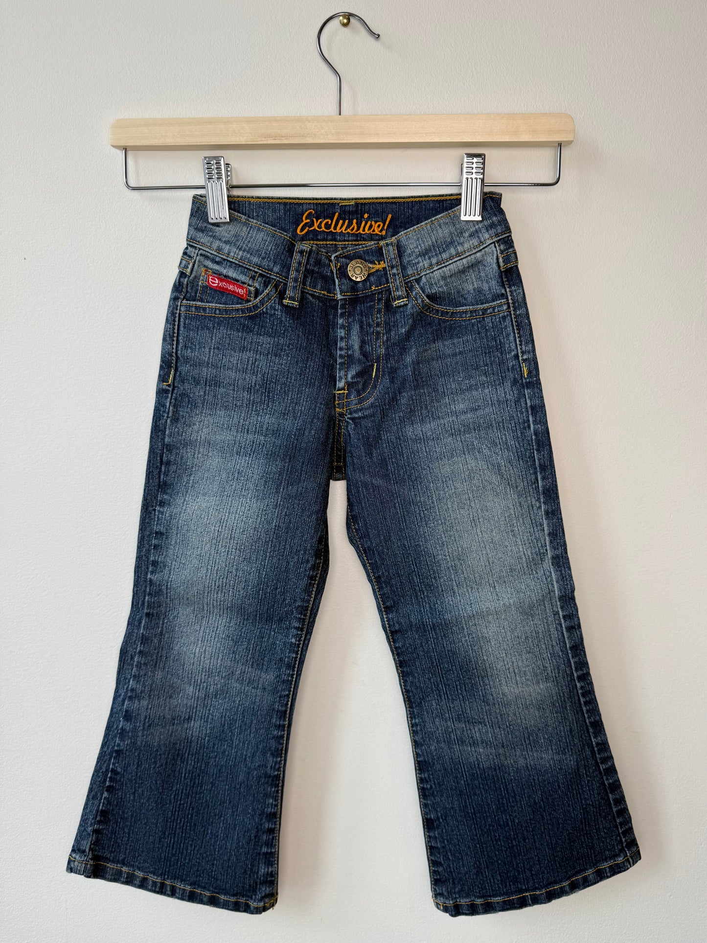 Y2K Kids' Flare Jeans with Butterfly Embroidery