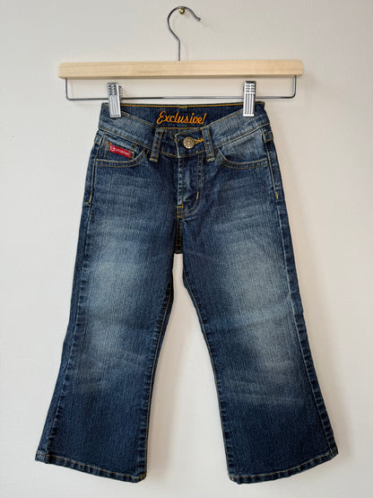 Y2K Kids' Flare Jeans with Butterfly Embroidery