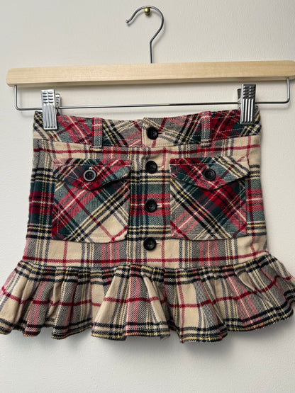 Ralph Lauren Girls' Red & Ivory Plaid Skirt