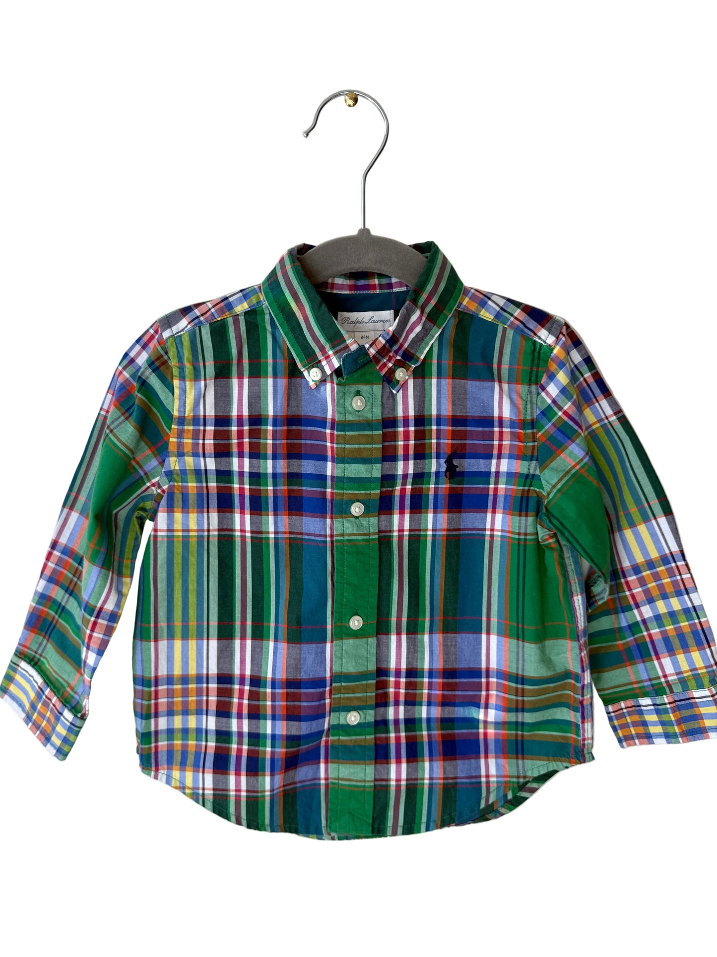 Ralph Lauren Boy's Green Plaid Shirt