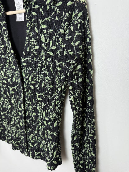 INC Women's Black Floral Patterned Blouse