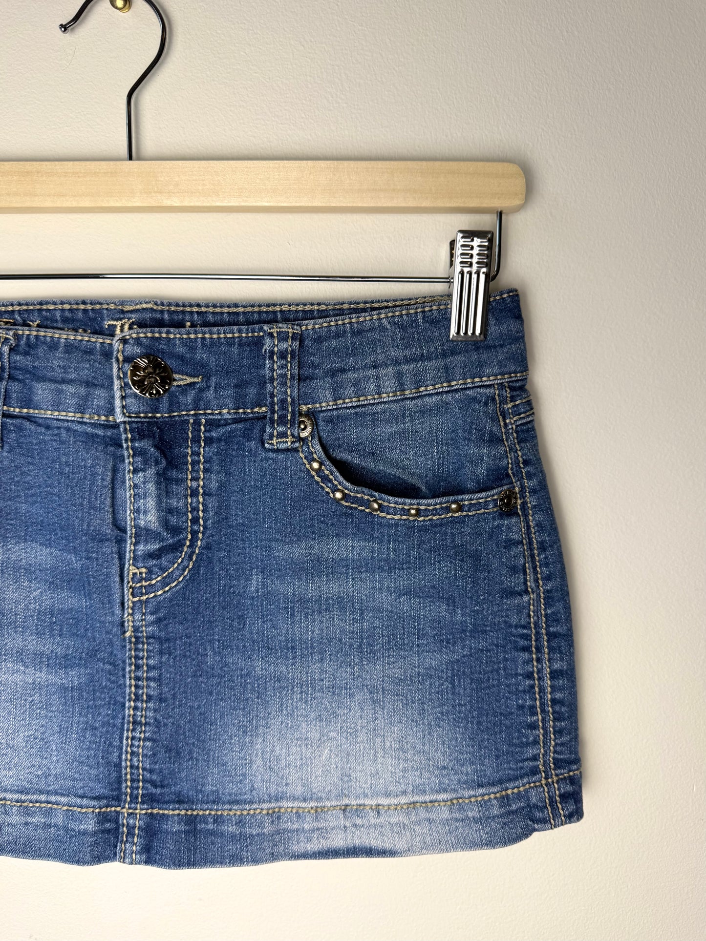 Y2K Urban Heritage Women's Micro Mini Blue Skirt