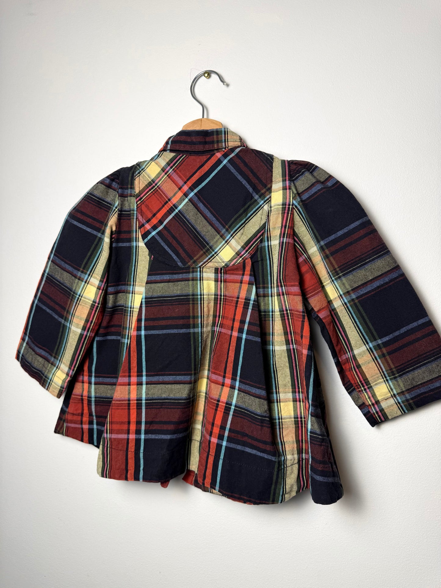 Y2K RONALDO FRAGA Girls' Multicolored Plaid Dress Coat
